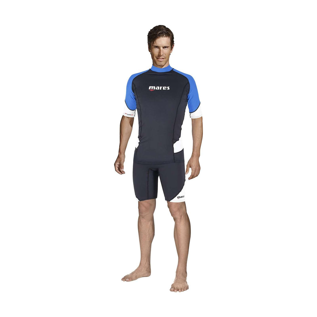 Rashguard homme manches courtes Noir-Bleu XXL Mares 412552XXL