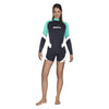 Rash Guard Donna Maniche lunghe Nero-Acquamarina M Mares 412555M