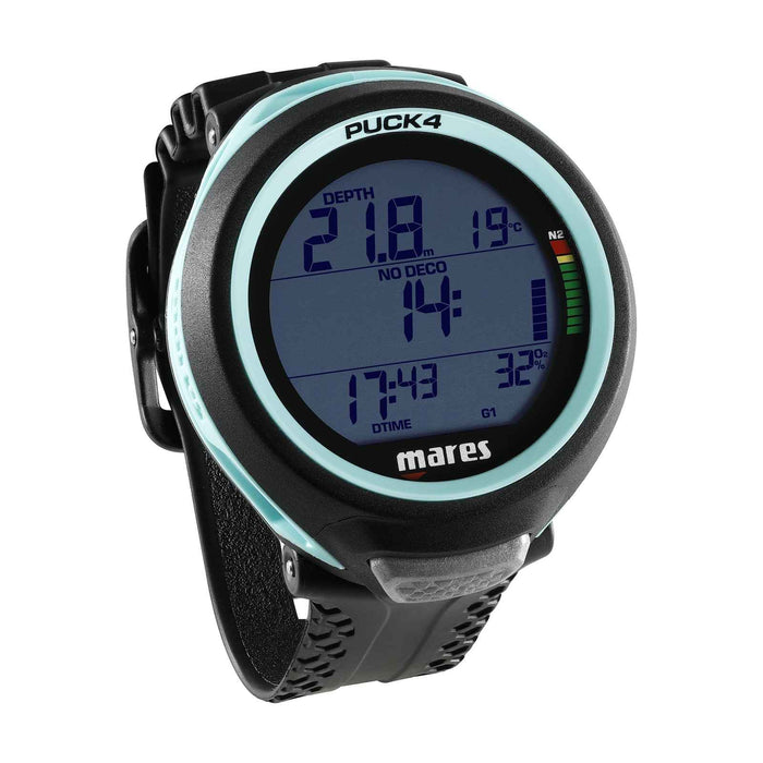 Dive Computer Puck 4 Black-Aquamarine Mares 414149BKAQ