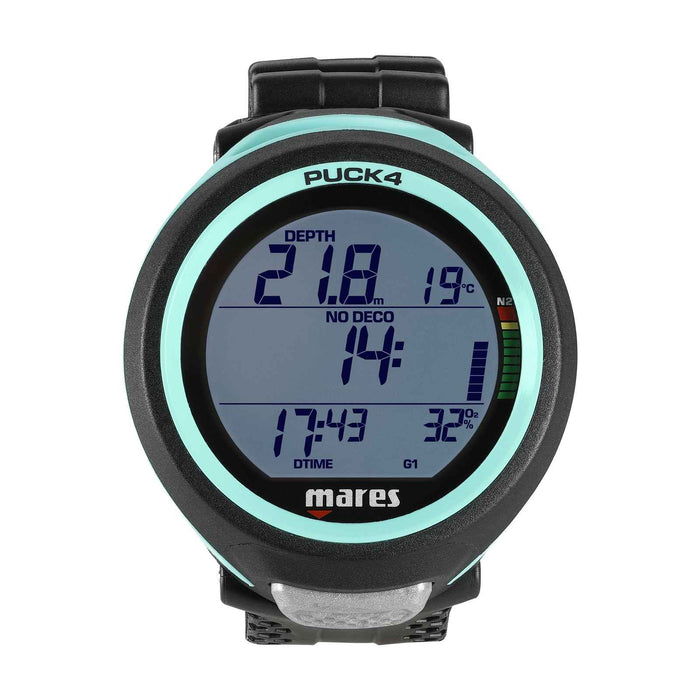 Dive Computer Puck 4 Black-Aquamarine Mares 414149BKAQ
