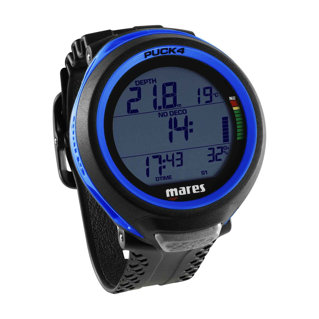 Dive Computer Puck 4 Black-Blue Mares 414149BKBL