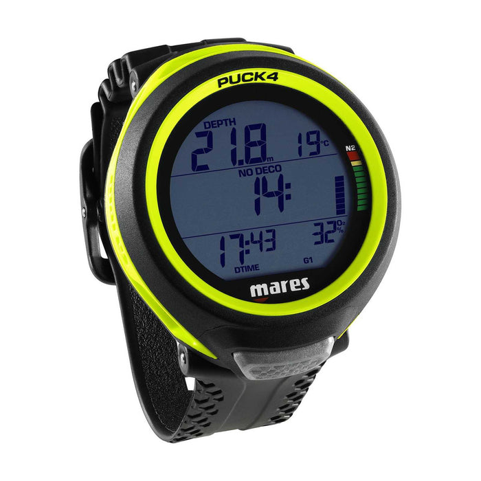 Computer subacqueo Puck 4 Nero-Giallo Mares 414149BKYF
