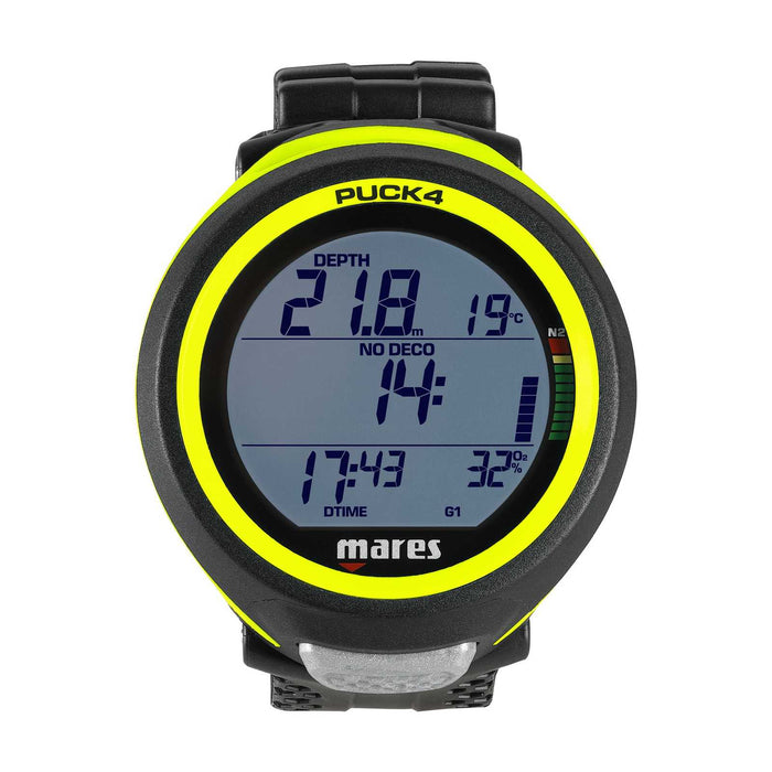 Computer subacqueo Puck 4 Nero-Giallo Mares 414149BKYF