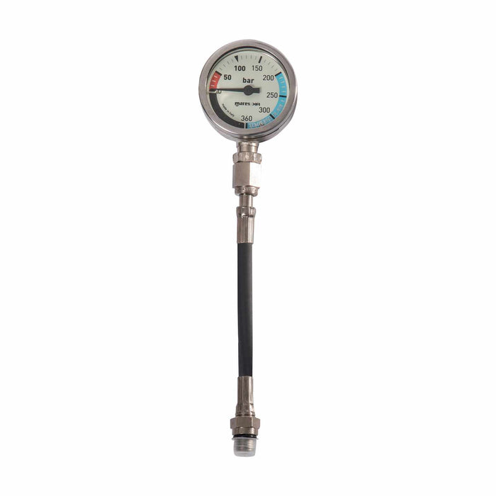 Submersible Pressure Gauge SPG52 Xr Line 15cm Hose Rubber Bar Mares 414606BAR