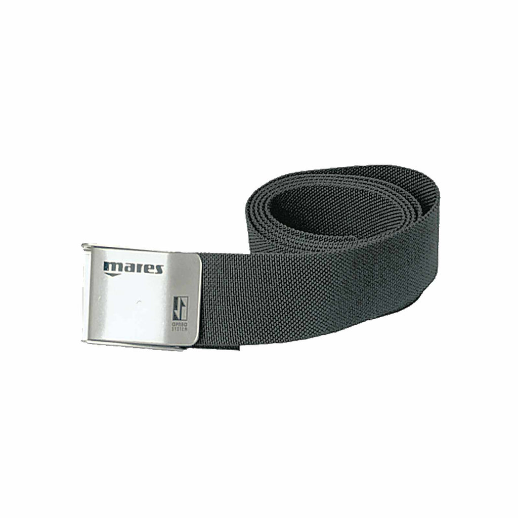 Ceinture de lest avec boucle en acier inoxydable Noir Mares 415123
