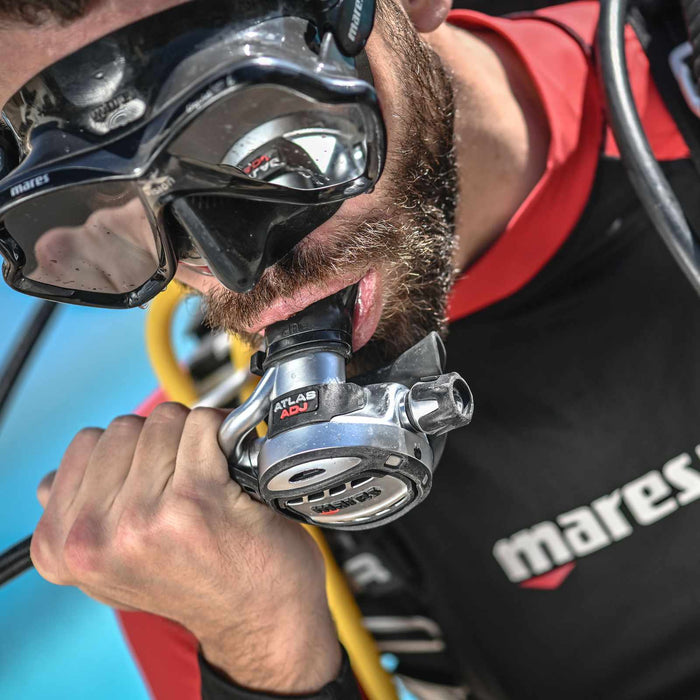 Diving Regulator Atlas Adj 62X Tbp Din 300 Bar Black-Grey Mares 416268DIN