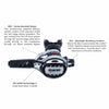 Diving Regulator Atlas 62X Din 300 Bar Black-Grey Mares 416273DIN