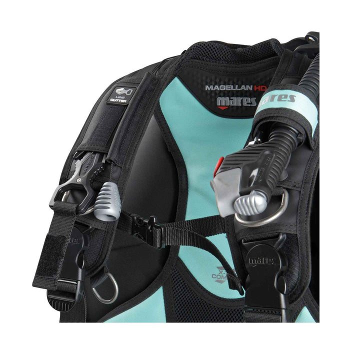 GAV da immersione Magellan HD Nero-Acquamarina XS Mares 417231BKAQXS