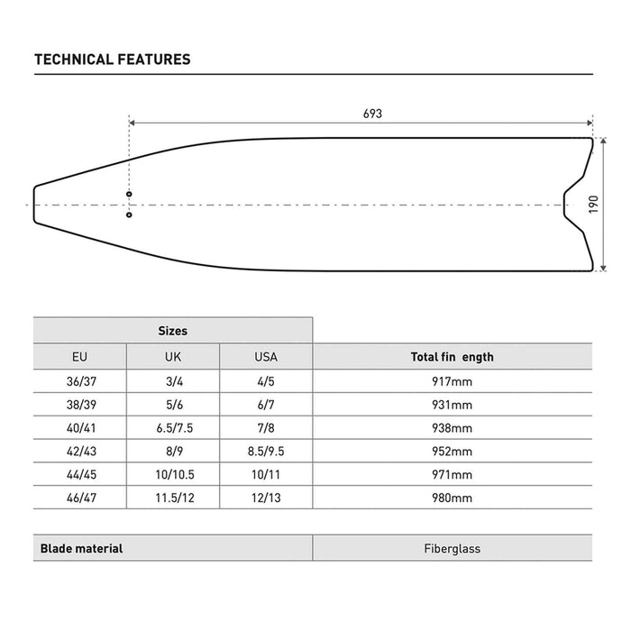 Pinne da apnea X-Wing Apnea Soft EU 38-39-UK 5-6-USA 6-7 Mares 420416SFT038