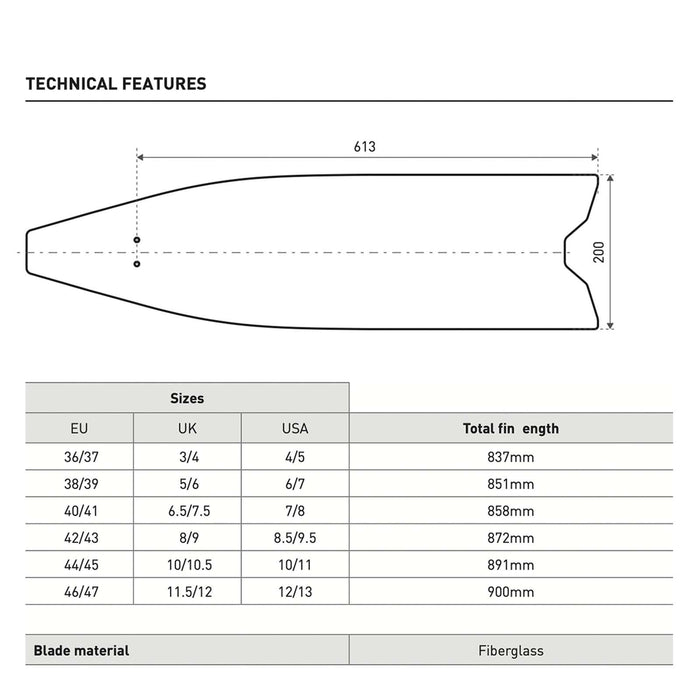 Freediving Fins X-Wing Apnea S EU 40-41-UK 6,5-7,5-USA 7-8 Mares 420417MED040