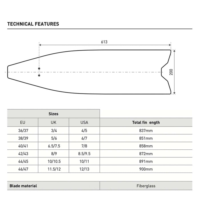 Freediving Fins X-Wing Apnea S EU 46-47-UK 11,5-12-USA 12-13 Mares 420417MED046