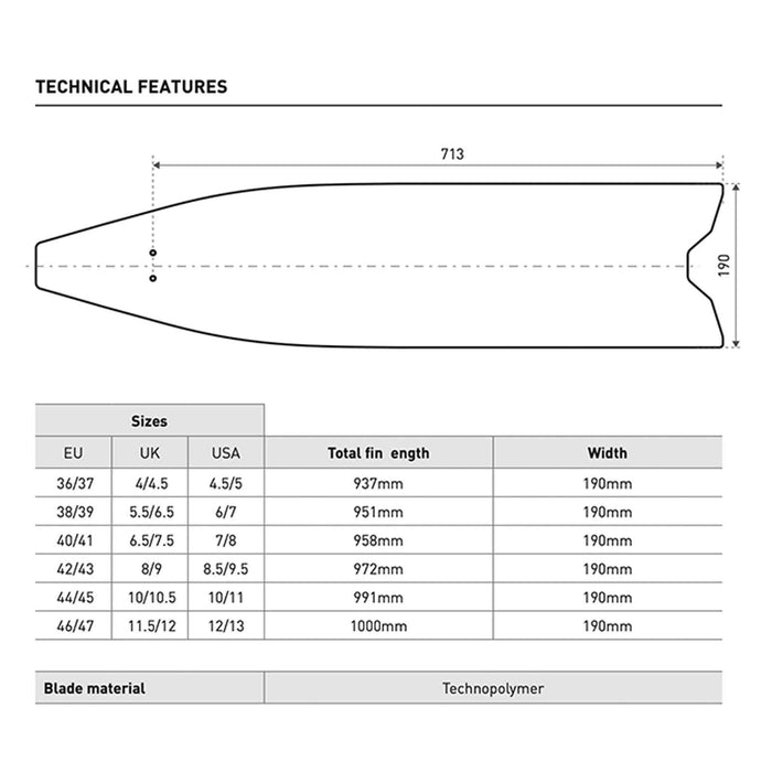 Pinne da apnea X-Wing Blu EU 44-45-UK 10-10,5-USA 10-11 Mares 420419044BL