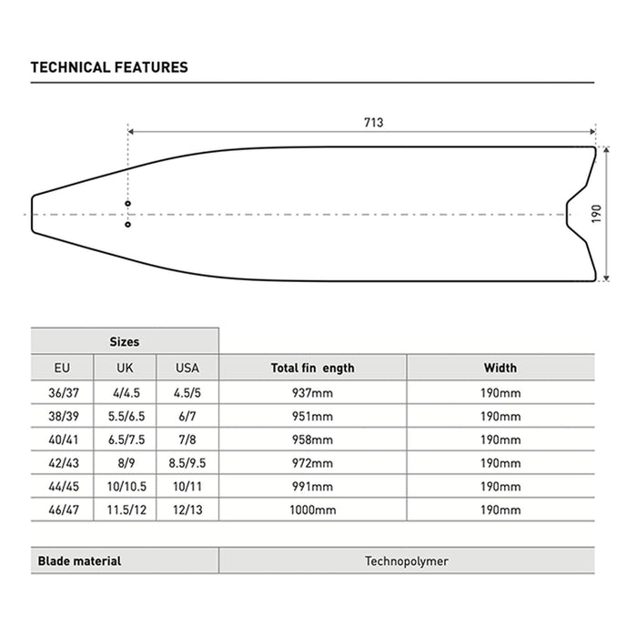 Freediving Fins X-Wing Pro Brown EU 46-47-UK 11,5-12-USA 12-13 Mares 420420046BWN