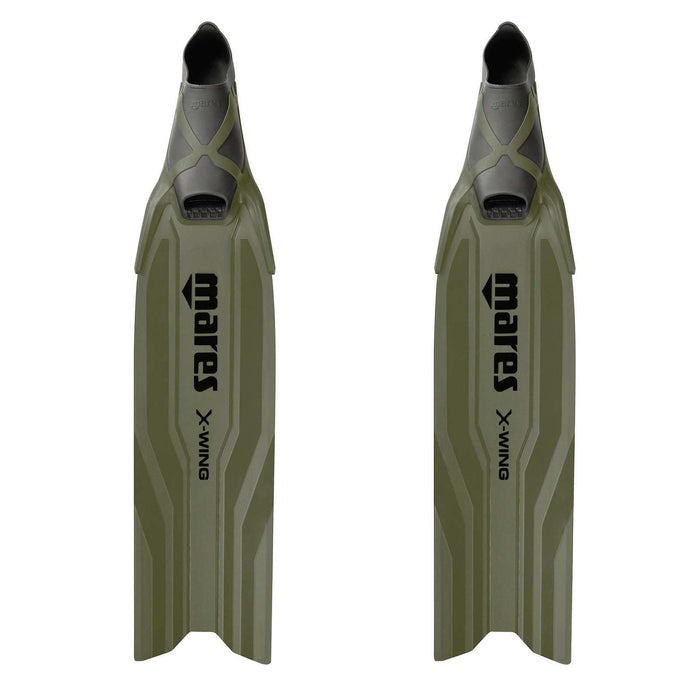 Freediving Fins X-Wing Short Green-Green EU 36-37-UK 3-4-USA 4-5 Mares 420421036GNGN