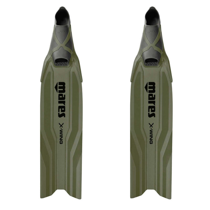 Freediving Fins X-Wing Short Green-Green EU 46-47-UK 11,5-12-USA 12-13 Mares 420421046GNGN