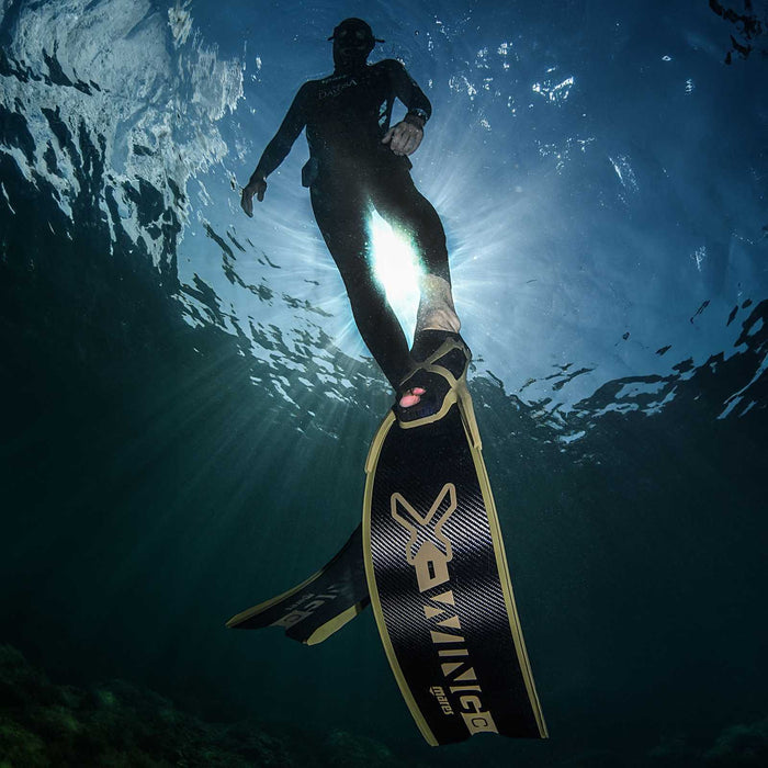 Freediving Fins X-Wing C-S Soft Black-Green EU 38-39-UK 5-6-USA 6-7 Mares 420422SFT038