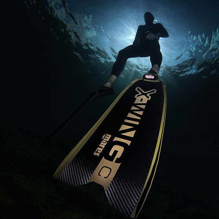 Freediving Fins X-Wing C-S Soft Black-Green EU 42-43-UK 8-9-USA 8,5-9,5 Mares 420422SFT042