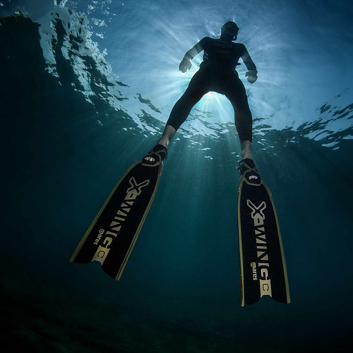Freediving Fins X-Wing C-S Soft Black-Green EU 42-43-UK 8-9-USA 8,5-9,5 Mares 420422SFT042