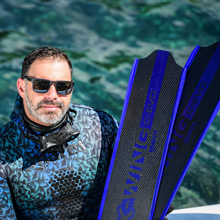 Freediving Fins X-Wing C-Evo Soft Black-Blue EU 46-47-UK 11,5-12-USA 12-13 Mares 420423SFT046