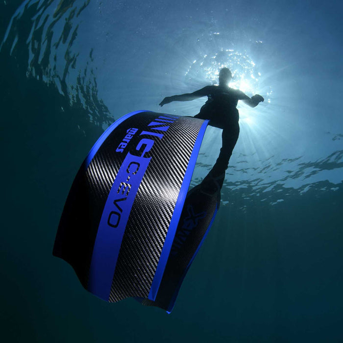 Freediving Fins X-Wing C-Evo Soft Black-Blue EU 46-47-UK 11,5-12-USA 12-13 Mares 420423SFT046