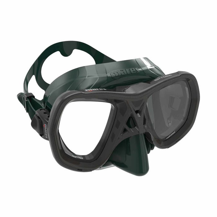 Maschera da Pesca in Apnea Spyder Sf Nero-Verde Mares 421415EBBWKGN
