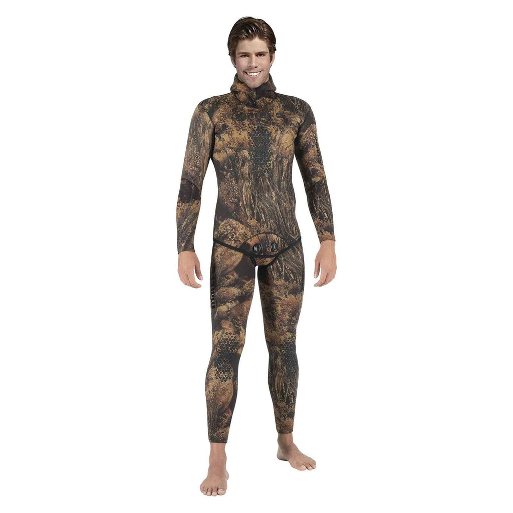 Chaqueta de neopreno para apnea Illusion Bwn 70 7 mm camuflaje marrón talla 2 Mares 422032S2