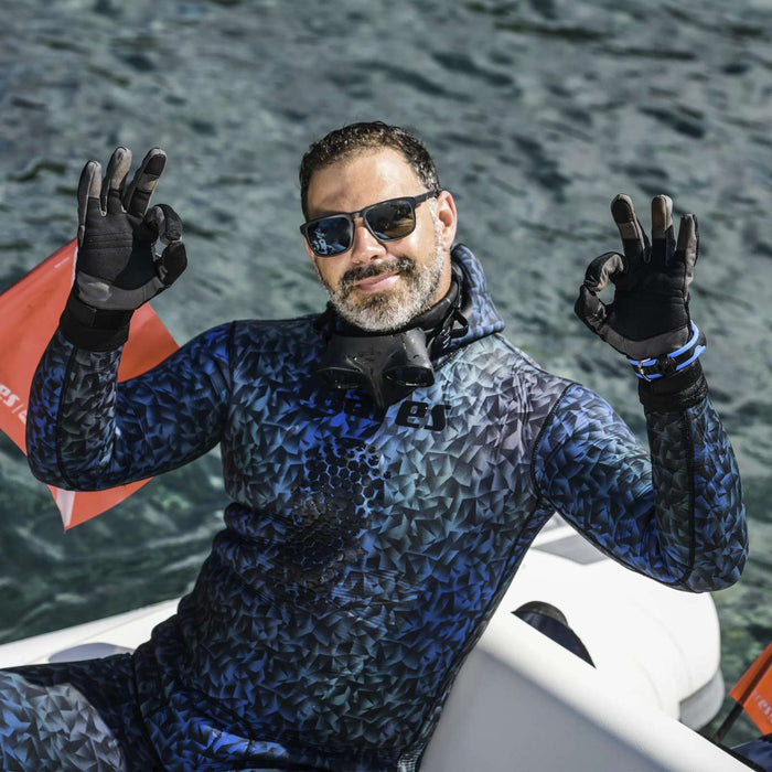 Freediving Wetsuit Jacket Polygon 865 8-6,5mm Blue-Indigo Size 3 Mares 422308S3