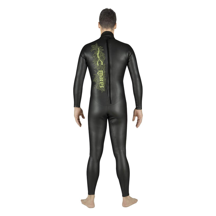 Traje de neopreno monopieza para apnea Horizon Hombre 2mm Negro-Lima Talla 4 Mares 422316S4