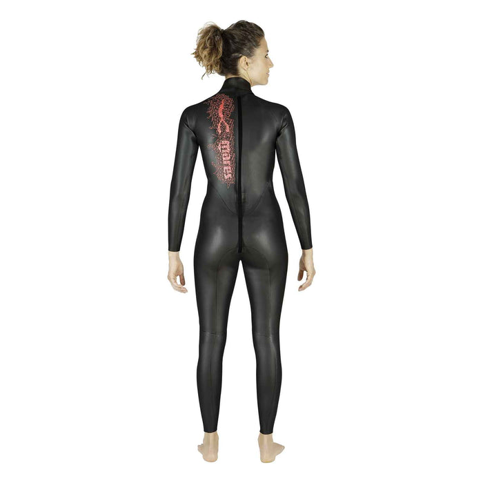 Combinaison intégrale d'apnée Horizon Femme 2 mm Noir-Rose Taille 3 Mares 422317S3