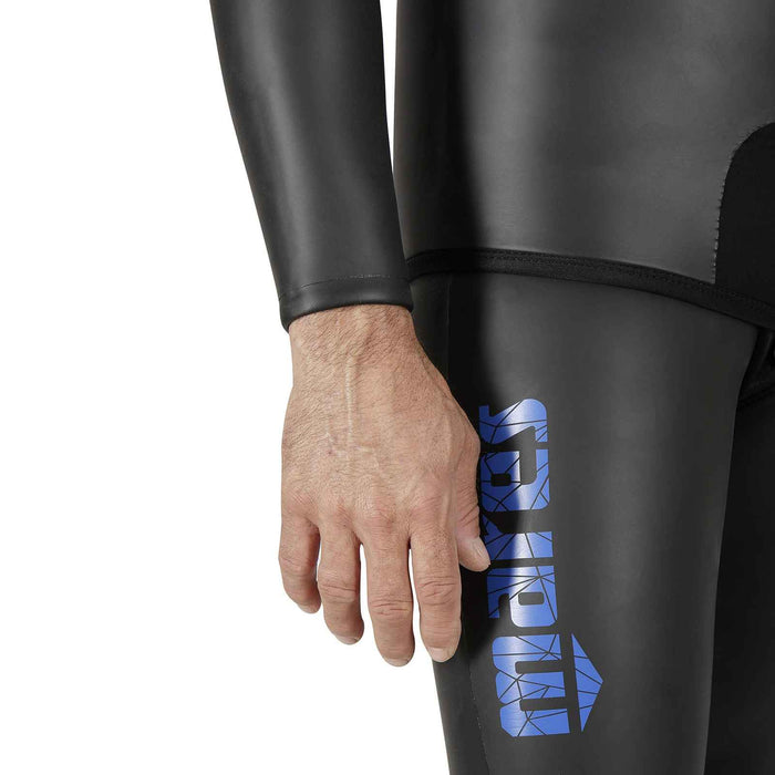 Chaqueta de traje de apnea Prism Skin Hombre 5 mm Negro-Azul Talla 2 Mares 422322S2