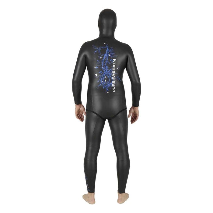Apnoe-Neoprenjacke Prism Skin Herren 5 mm Schwarz-Blau Größe 3 Mares 422322S3
