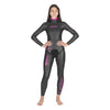 Apnoe-Neoprenjacke Prism Skin Damen 5 mm Schwarz-Pink Größe 1 Mares 422324S1