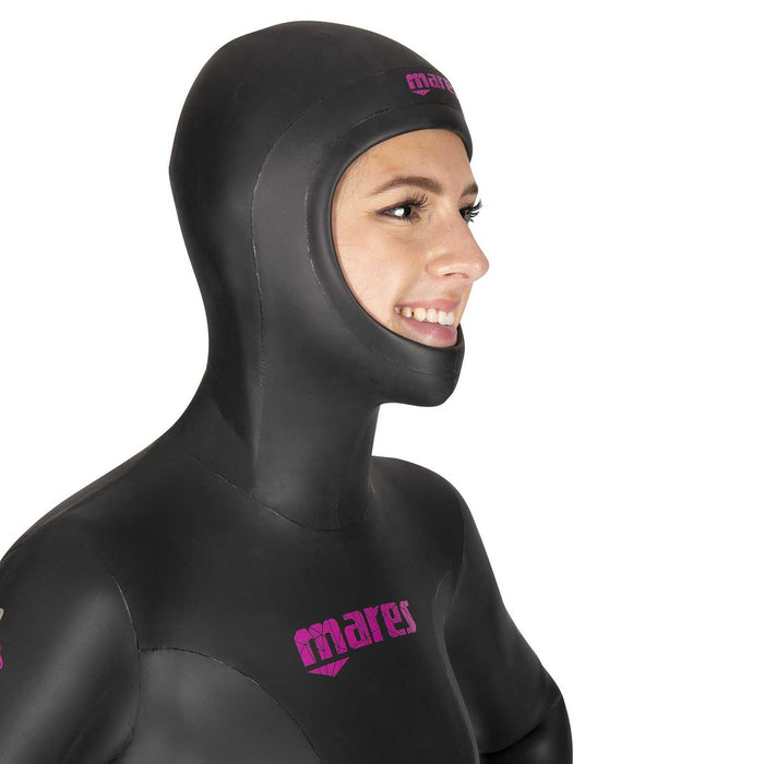 Veste de combinaison d'apnée Prism Skin Femme 5mm Noir-Rose Taille 4 Mares 422324S4