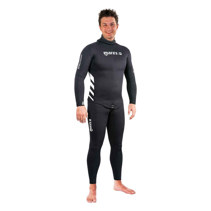 Freediving Wetsuit Jacket Apnea Instinct 50 Man 5mm Black-White Size 3 Mares 422459S3