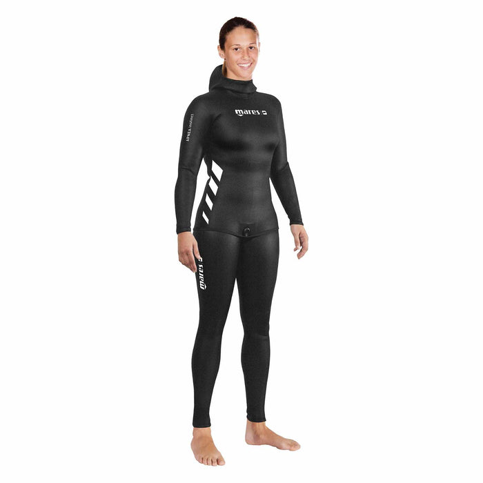 Freediving Wetsuit Jacket Apnea Instinct 50 Woman 5mm Black-White Size 4 Mares 422461S4