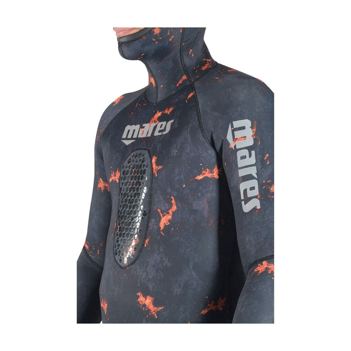 Veste de combinaison de chasse sous-marine Explorer Lava 50 5 mm Camouflage-Orange Taille 2 Mares 422502S2