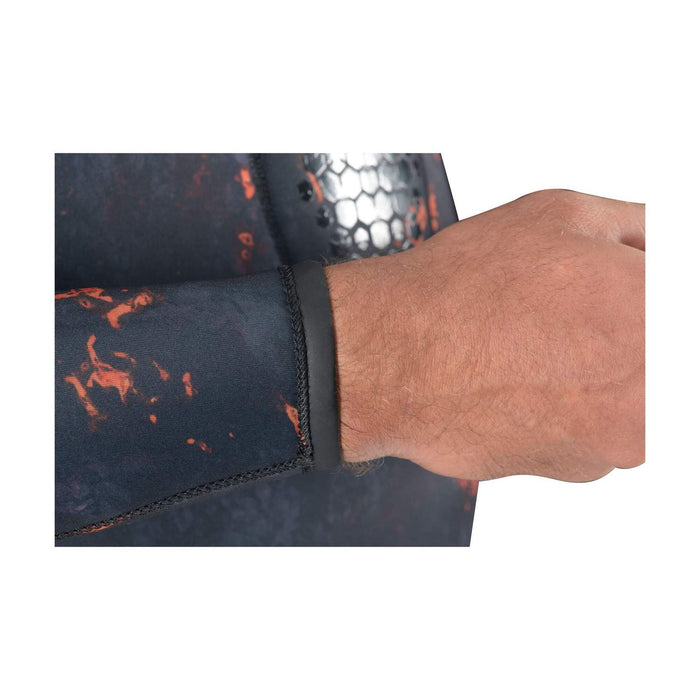 Veste de combinaison de chasse sous-marine Explorer Lava 50 5 mm Camouflage-Orange Taille 2 Mares 422502S2