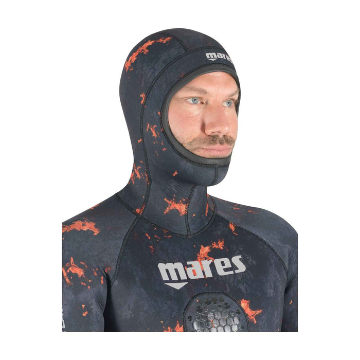Veste de combinaison de chasse sous-marine Explorer Lava 50 5 mm Camouflage-Orange Taille 6 Mares 422502S6