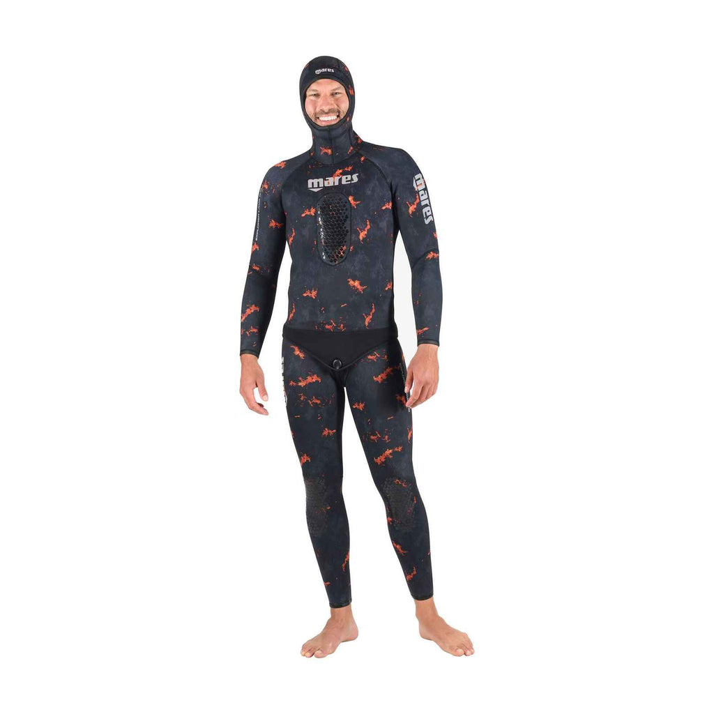 Pantalon de combinaison de chasse sous-marine Explorer Lava 50 5 mm Camouflage-Orange Taille 5 Mares 422503S5