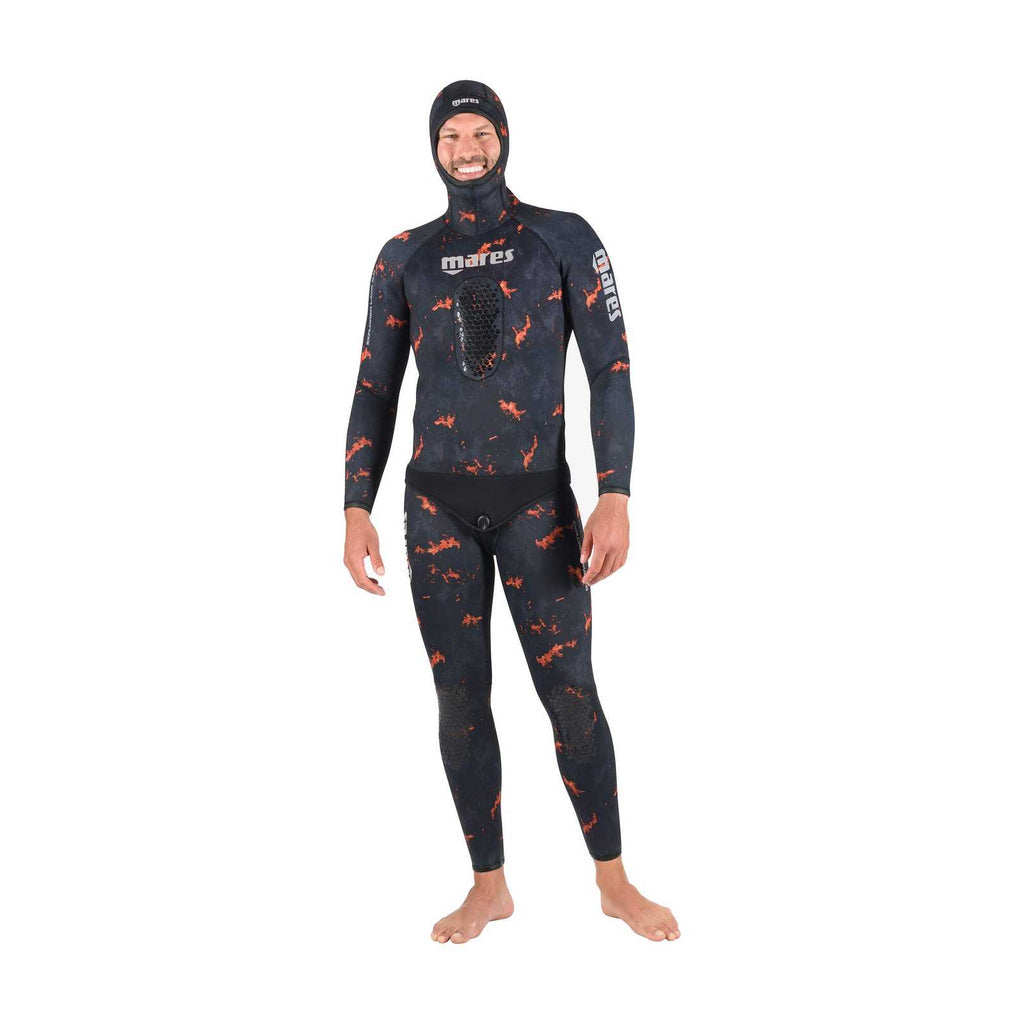 Pantalon de combinaison de chasse sous-marine Explorer Lava 50 5 mm Camouflage-Orange Taille 6 Mares 422503S6
