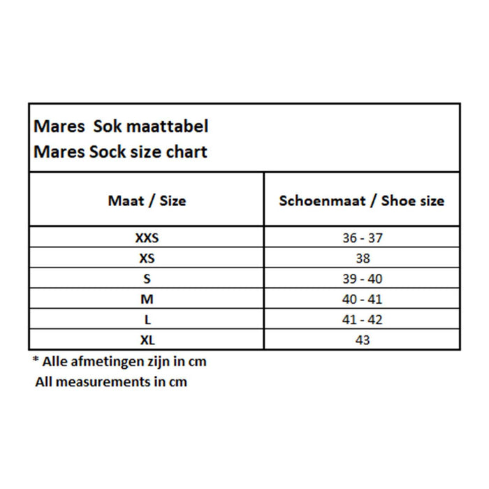 Apnoe-Socken Flex 5 mm Schwarz M-L Mares 422656M-L
