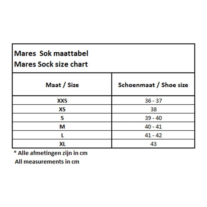 Chaussettes d'apnée Flex Gold 50 mm noires taille M Mares 422661M