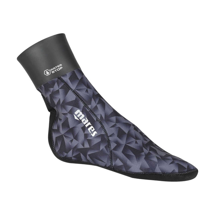 Chaussettes d'apnée Polygon Bk 5-3 mm camouflage noir M-L Mares 422673M-L