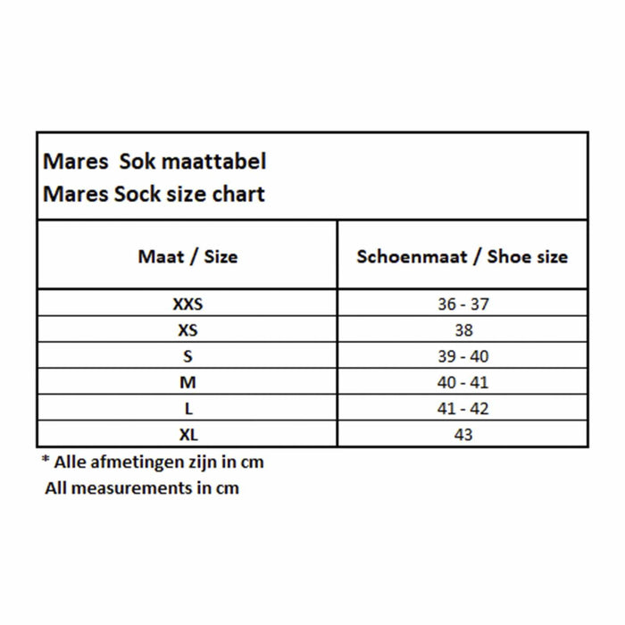 Apnoe-Socken 5-6mm Schwarz M-L Mares 422674M-L