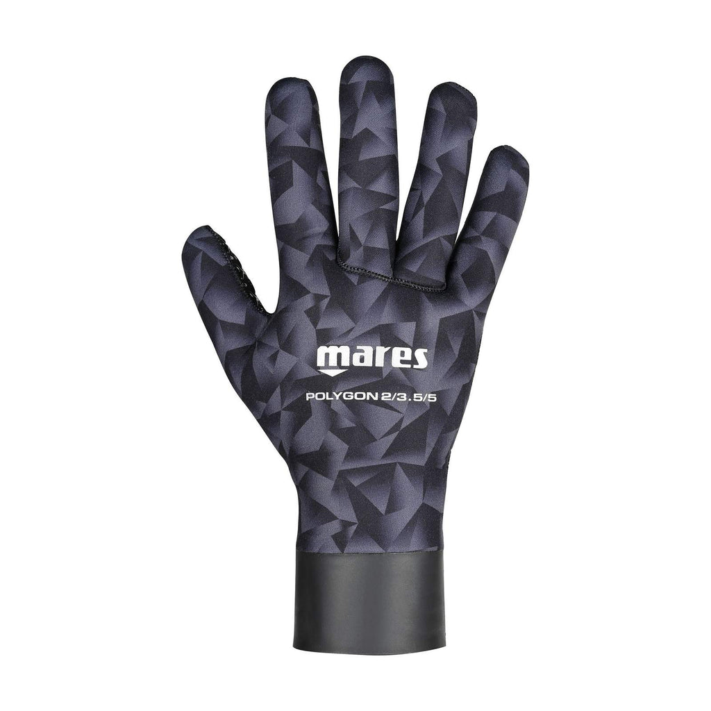 Gants d'apnée Polygon Bk 2-3,5-5 mm camouflage noir L-XL Mares 422675L-XL