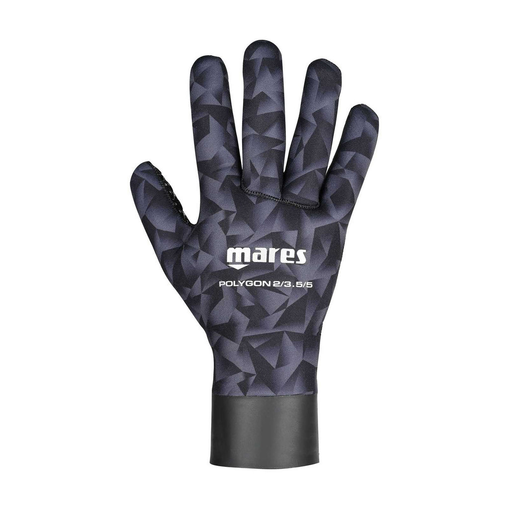 Gants d'apnée Polygon Bk 2-3,5-5 mm camouflage noir XS-S Mares 422675XS-S