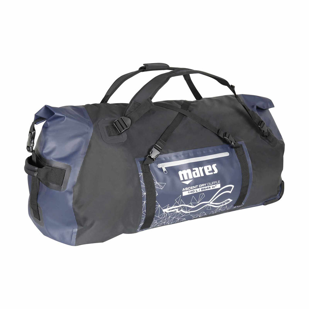 Sac d'apnée Ascent Dry Duffle à roulettes Noir-Bleu 140 l Mares 425566