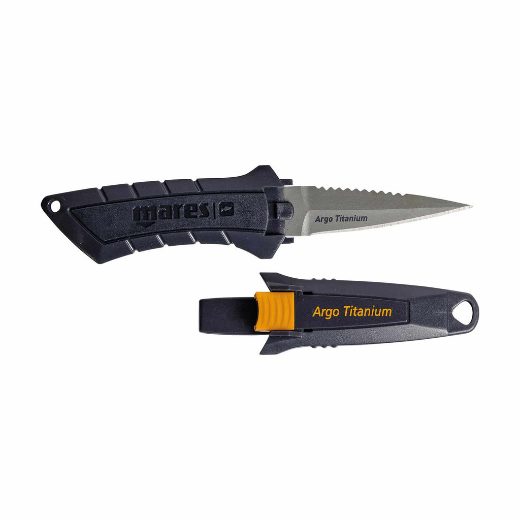 Coltello da pesca in apnea Argo Titanium Nero-Oliva Mares 425616