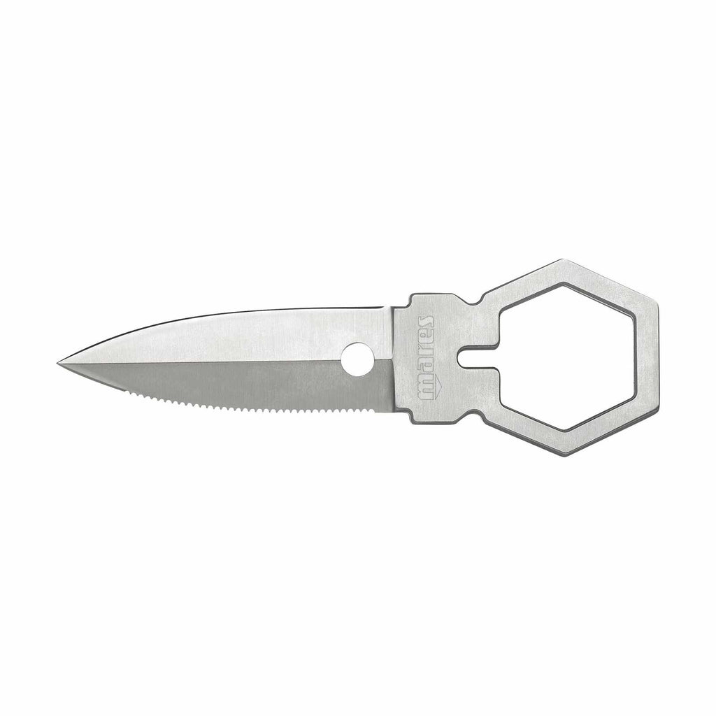 Couteau de chasse sous-marine Hero Polygon court Acier inoxydable Argent Mares 425619
