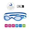 Lunettes de natation Fusion Air Bleu-Blanc verres teintés bleus Zoggs 461012BLWHTBL